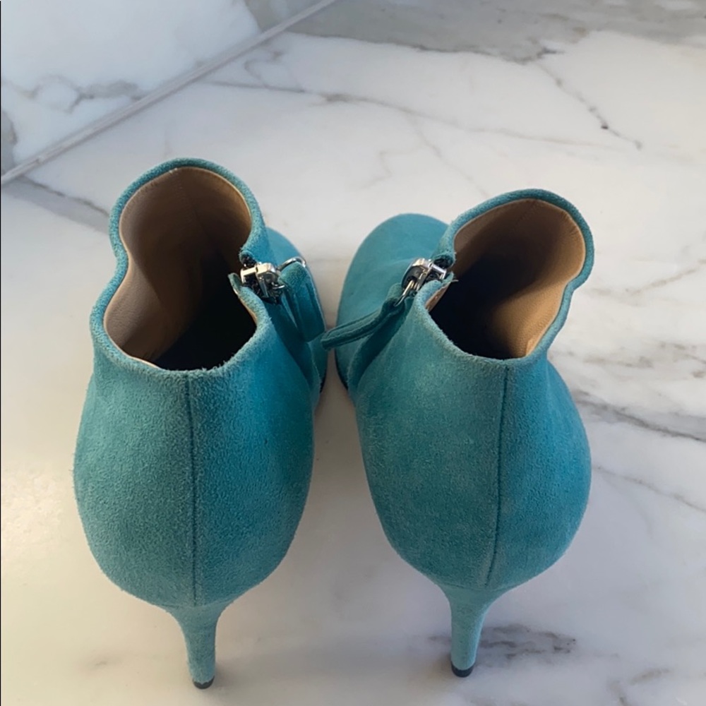 Turquoise Suede Booties - Picture 3 of 6